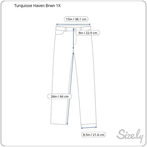Turquoise Haven Size 1X Mustard Brown Distressed Frayed Hem Straight Jeans Pants - Picture 3 of 10